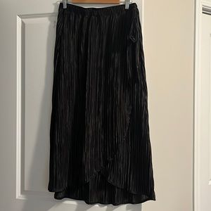 Pleated Wrap Skirt